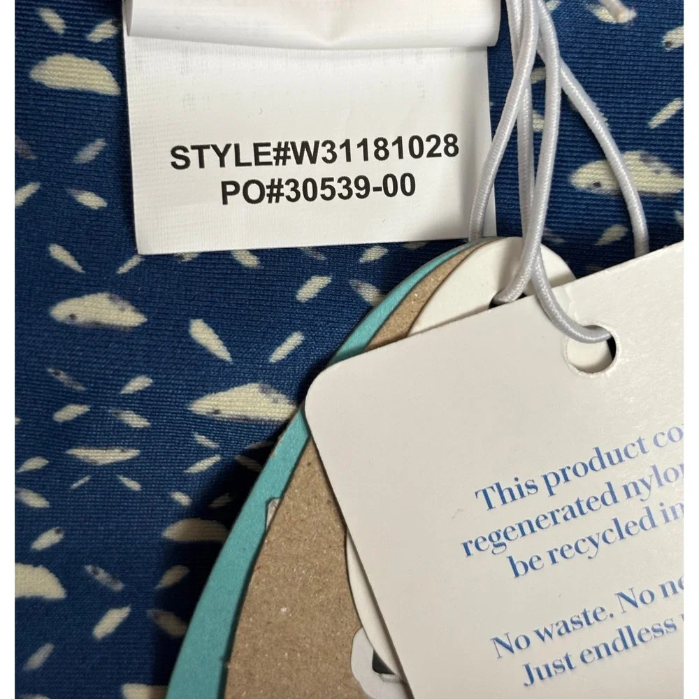 NEW Prana‎ Breya Bikini Bottom Reversible Tropic Panama Blue Palm XL 2336